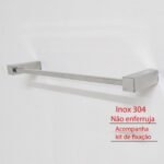 Toalheiro Quadrado Inox Ilheus 50cm - Imagem 2