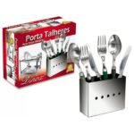 Escorredor de 16 Pratos Louças em Inox + Porta Talher Inox - Imagem 3