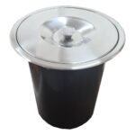 Lixeira de Embutir 5 Litros - Com Balde de Plástico e Tampa em Inox Polido - Imagem 2