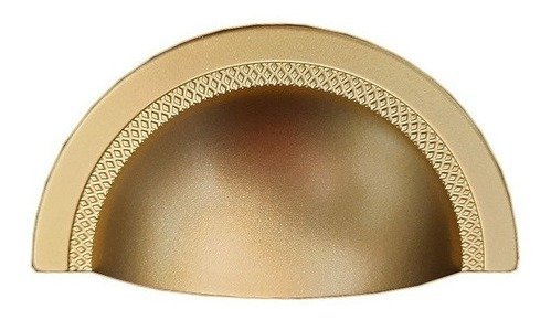 715677.jpg Puxador Shell 64mm Gold Fosco Zen Design - Imagem 1