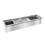 Calha Úmida Quadrada Inox 304 Escovado 75cm Ecobin