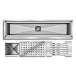 Calha Úmida Quadrada Inox 304 Escovado 75cm Ecobin - Imagem 2