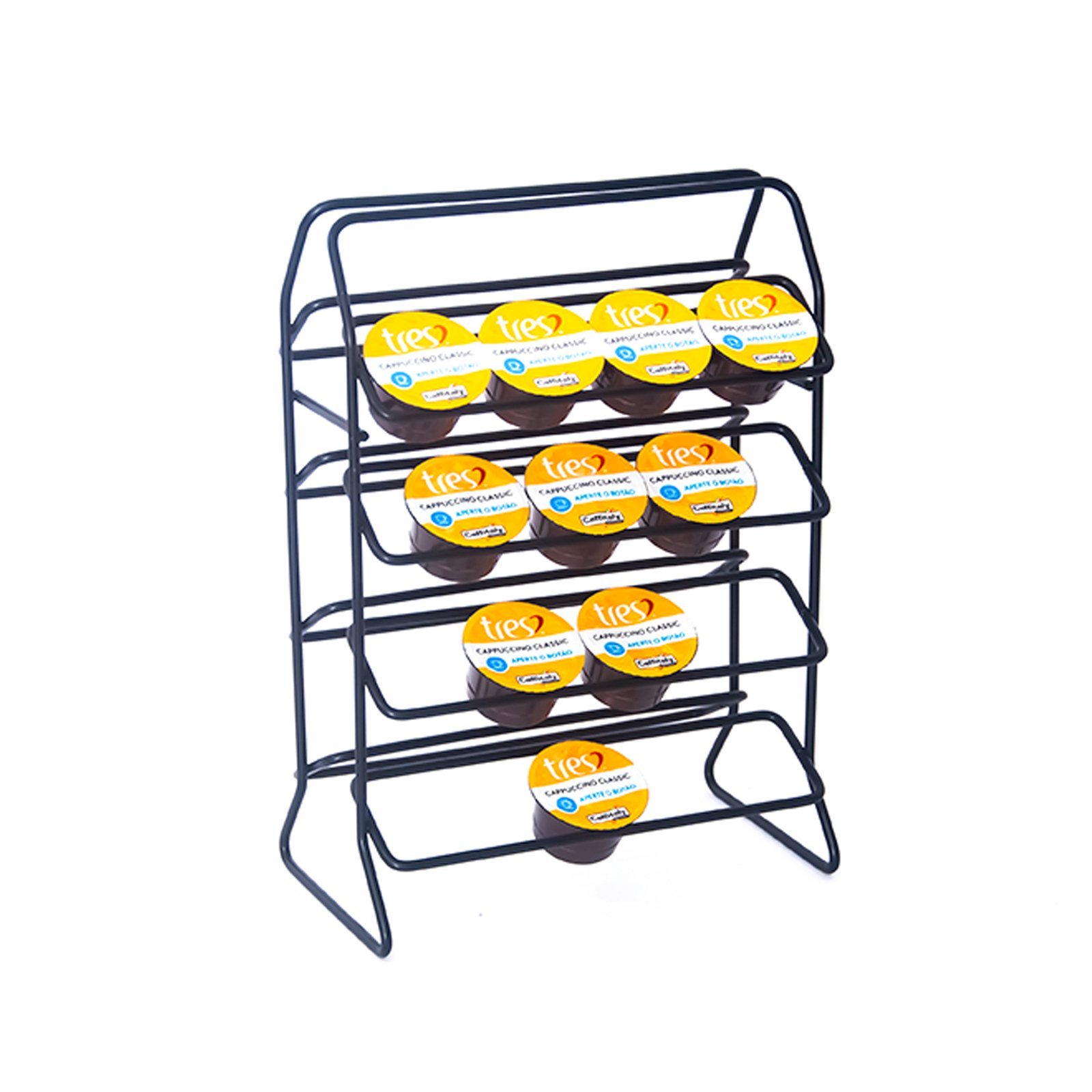 717408.jpg Porta Capsulas Due Lati Mod Tres Corações Preto Jomer 2427 - Imagem 1