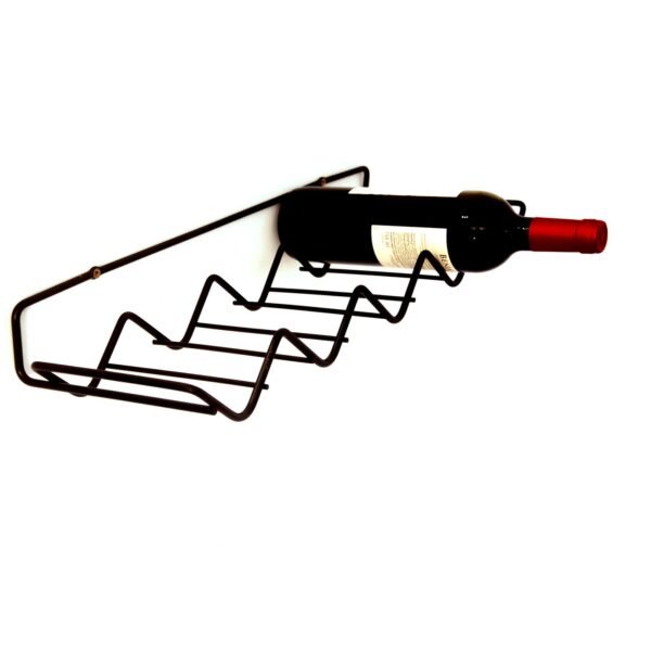 Adega Parede Fixação Preto Para 5 Garrafas Vinho Jomer 2436