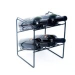 Garrafeiro Mini Empilhável Suporte Garrafas Preto Jomer 2437 - Imagem 3