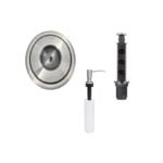 Kit Lixeira Embutir 5L + Torre de Tomada + Dosador Inox