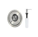 Kit Lixeira Embutir 5L Tampa Escovada + Dosador Detergente