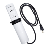 Torre Automática Moveis Embutir Retrátil 2 Tomadas Prata, Preta ou Branca