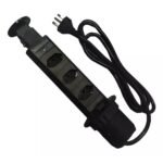 Torre de Tomada Retrátil Multiplug Embutir Mesa Granito Preta - Imagem 2