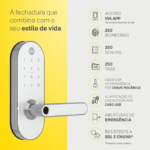 Fechadura Digital Yale YMC 420W Branca com Zigbee e Conexão com Alexa - Imagem 4