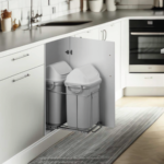 Lixeira 20l Dupla Deslizante Cromada 2701 - Schmitt - Imagem 2