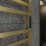 Toalheiro Termico Quadrado Dourado Escovado Timer Direito - Imagem 9