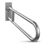 Barra de apoio articulada inox 60cm para banheiro Edmetal +Segura em fundo branco