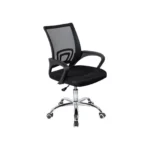 Cadeira office giratória preta com rodízio Comfort Kazalinda em fundo branco