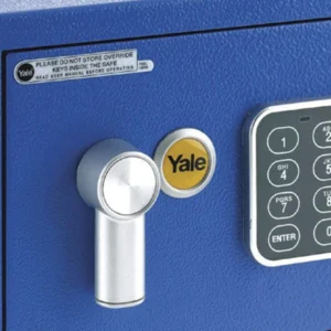 Cofre digital Yale azul compacto Value Mini Blue frente
