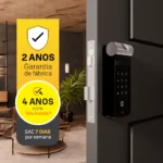 Fechadura digital Yale YDF 40A RL biometria e senha trinco rolete