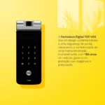 Fechadura digital Yale YDF 40A RL biometria e senha trinco rolete