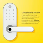 Fechadura Digital Yale YMC 420W Branca com Zigbee e Conexão com Alexa - Imagem 2
