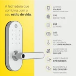 Fechadura Digital Yale YMC 420W Branca com Zigbee e Conexão com Alexa - Imagem 4