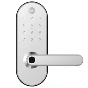 Fechadura digital Yale YMC420W em fundo branco