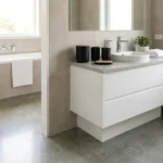 Kit luxo bambu banheiro Plasvale em bancada de banheiro moderno
