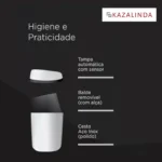 Lixeira automática premium com sensor em inox 6 litros Kazalinda