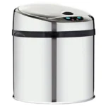 Lixeira automática premium com sensor em inox 6 litros Kazalinda em fundo branco