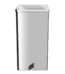 Lixeira quadrada em aço inox com pedal 50 litros Ecobin em fundo branco