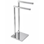 Porta toalhas de pia duplo inox 304 polido brilhante Kazalinda 1