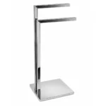 Porta toalhas de pia duplo inox 304 polido brilhante Kazalinda 1