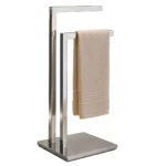 Porta toalhas de pia duplo inox 304 polido brilhante Kazalinda 1