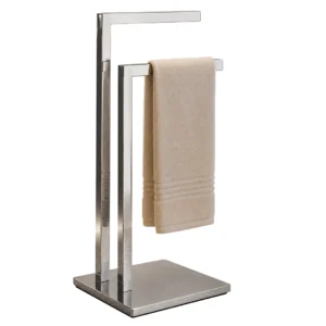 Porta toalhas de pia duplo inox 304 polido brilhante Kazalinda 1