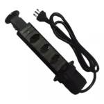Torre de Tomada Retrátil Multiplug Preta Kazalinda para Embutir em Mesa - Imagem 2