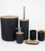 Kit banheiro Plasvale com detalhes em bambu em perspectiva 3-4