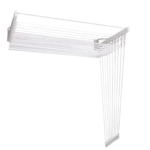 Varal de Parede Individual 10 Varetas Branco - 150cm - Imagem 2