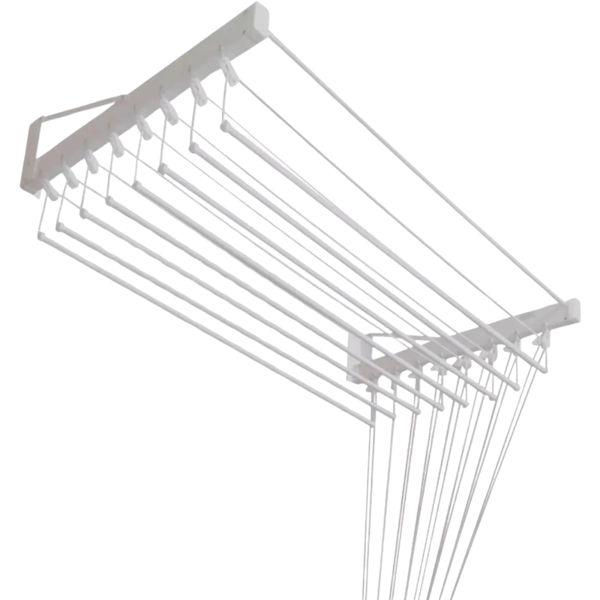 1736884.png Varal de Parede Individual 8 Varetas Branco - 100cm - Imagem 1