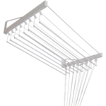 Varal de Parede Individual 8 Varetas Branco - 150cm