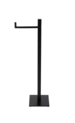 Papeleira Simples Quadrada de Chão Preta Fosca - Imagem 2