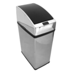 Lixeira Automática Sensor Inox Polido 3 Lts Litros Quadrada - Imagem 3