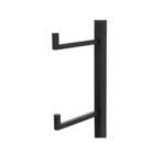 Papeleira Quadrada Dupla Porta Papel Chão Preta - Imagem 3