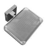 Saboneteira em Vidro Temperado com Acabamento Quadrado em Latão - TM 176801 - Imagem 4