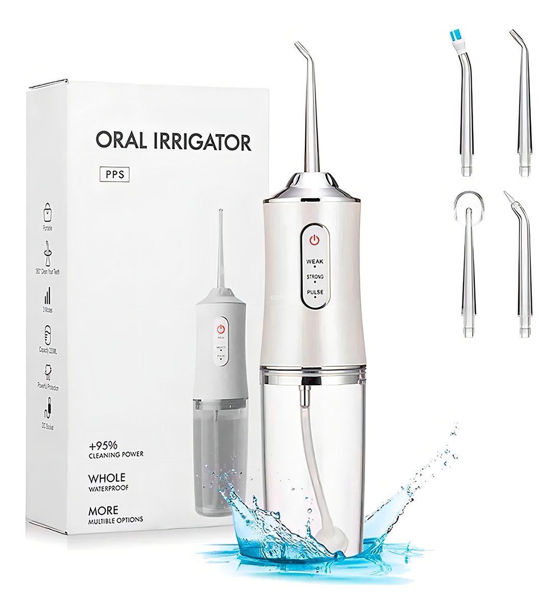 3142255.jpg Limpador Bucal Irrigador Oral Portátil Bivolt Branco - Imagem 1