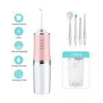 Limpador Bucal Irrigador Oral Portátil Bivolt Rosa - Imagem 4