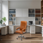 Cadeira De Escritório Oslo Caramelo Com Molas 3321 Or Design - Imagem 5