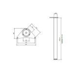 Pé De Mesa Cromado Távola Com Regulagem - Imagem 4