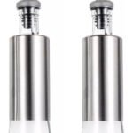 Galheteiro Vidro e Inox 300ml Kazalinda - Porta Azeite ou Vinagre com Bico Dosador