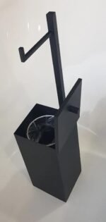 Lixeira com Papeleira em Inox - Preto - Imagem 3