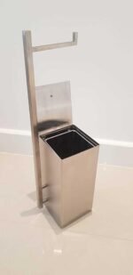 Lixeira com Papeleira em Inox Polido - Imagem 2