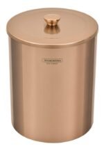Lixeira Tramontina Útil em Aço Inox Scotch Brite com revestimento especial a base de verniz Rose Gold 5 L