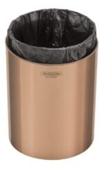 Lixeira Tramontina Útil em Aço Inox Scotch Brite com revestimento especial a base de verniz Rose Gold 5 L - Imagem 2